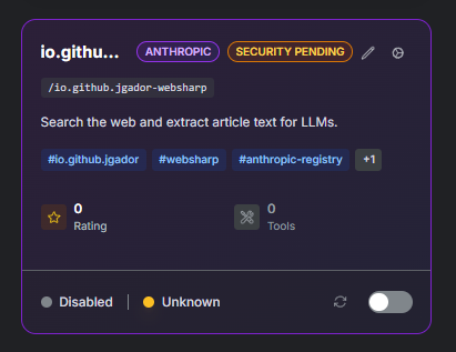 Failed Security Scan - Server in Disabled State with Security-Pending Tag